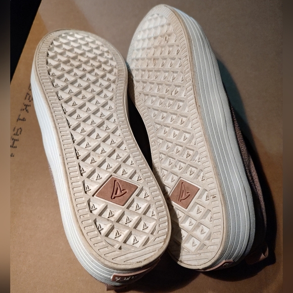 Womens Sperry Top-Sider Crest Vibe Blush Serpent Suede Platform Sneakers 9.5 euc - Picture 5 of 6